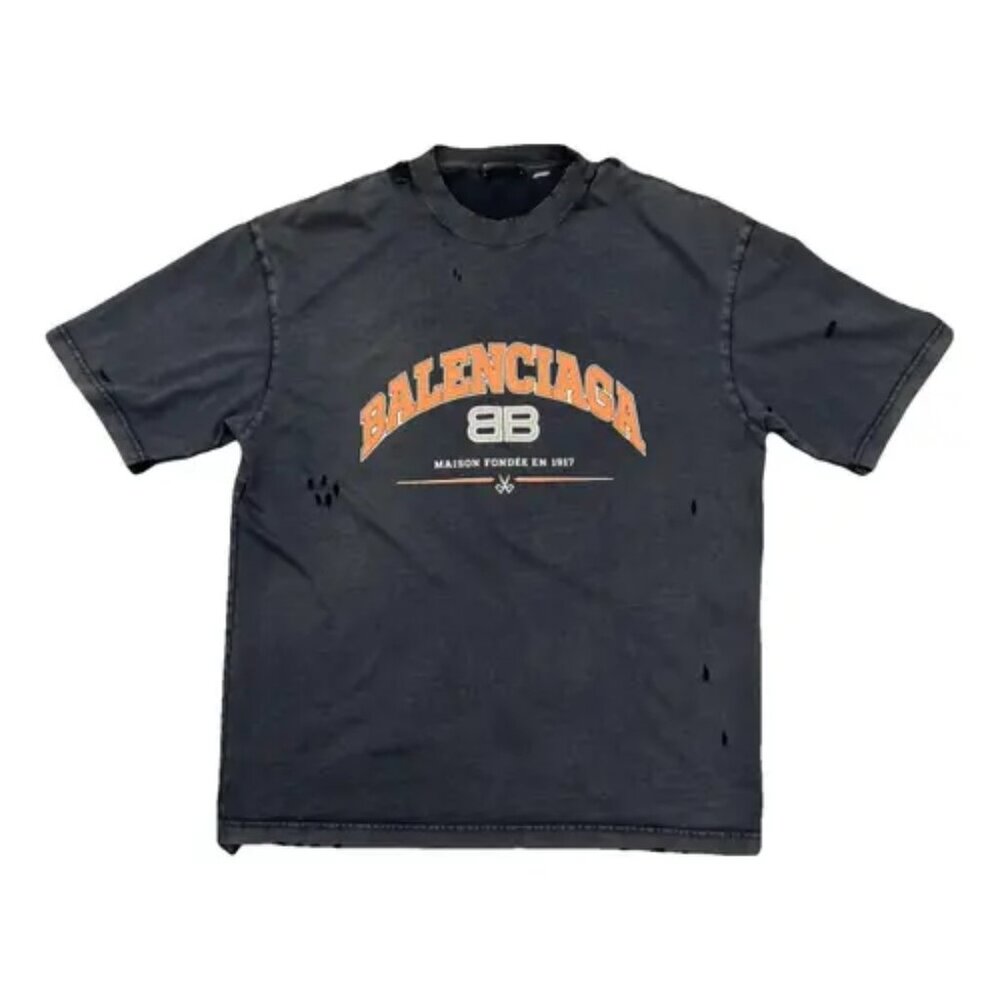 BALENCIAGA COLLEGE Washed Oversized T-Shirt YSL SAINT-LAURENT VUITTON FOG LARGE